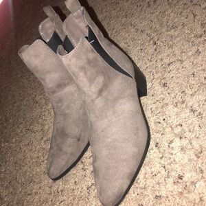 Forever 21 Women's Suede Ankle Boots - Taupe